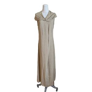 Vintage 90s Leon Max Ditsy Floral Rayon Maxi Dress Small